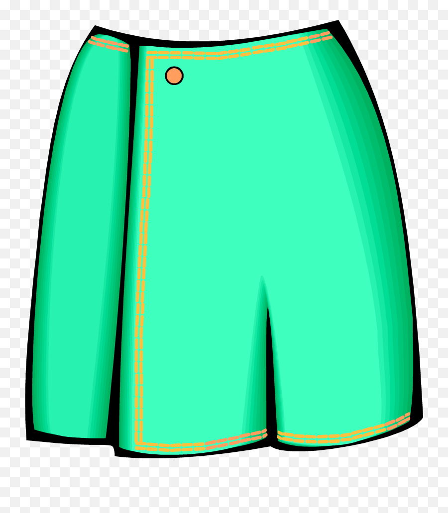 Short Clipart Green Shorts Short Green - Transparent Background Skirt Clipart Png Emoji,Shorts Clipart