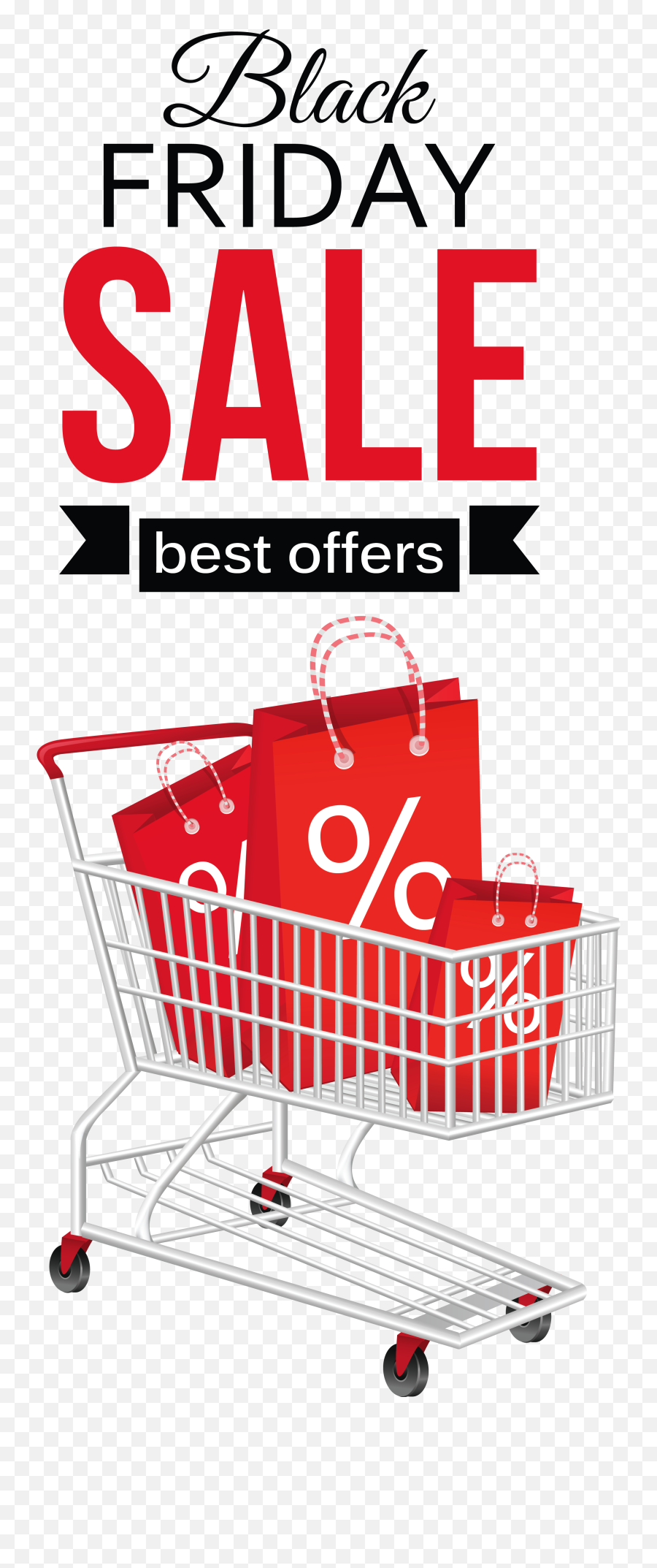 Download Hd Black Friday Sale With - Empty Emoji,Shopping Cart Clipart