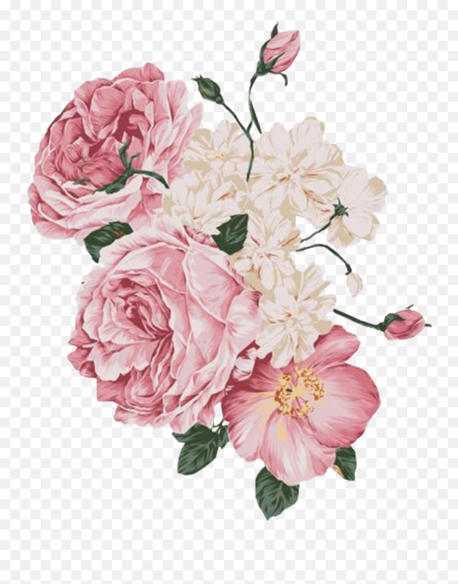 Report Abuse - Floral Old Rose Png Emoji,Pink Flower Png