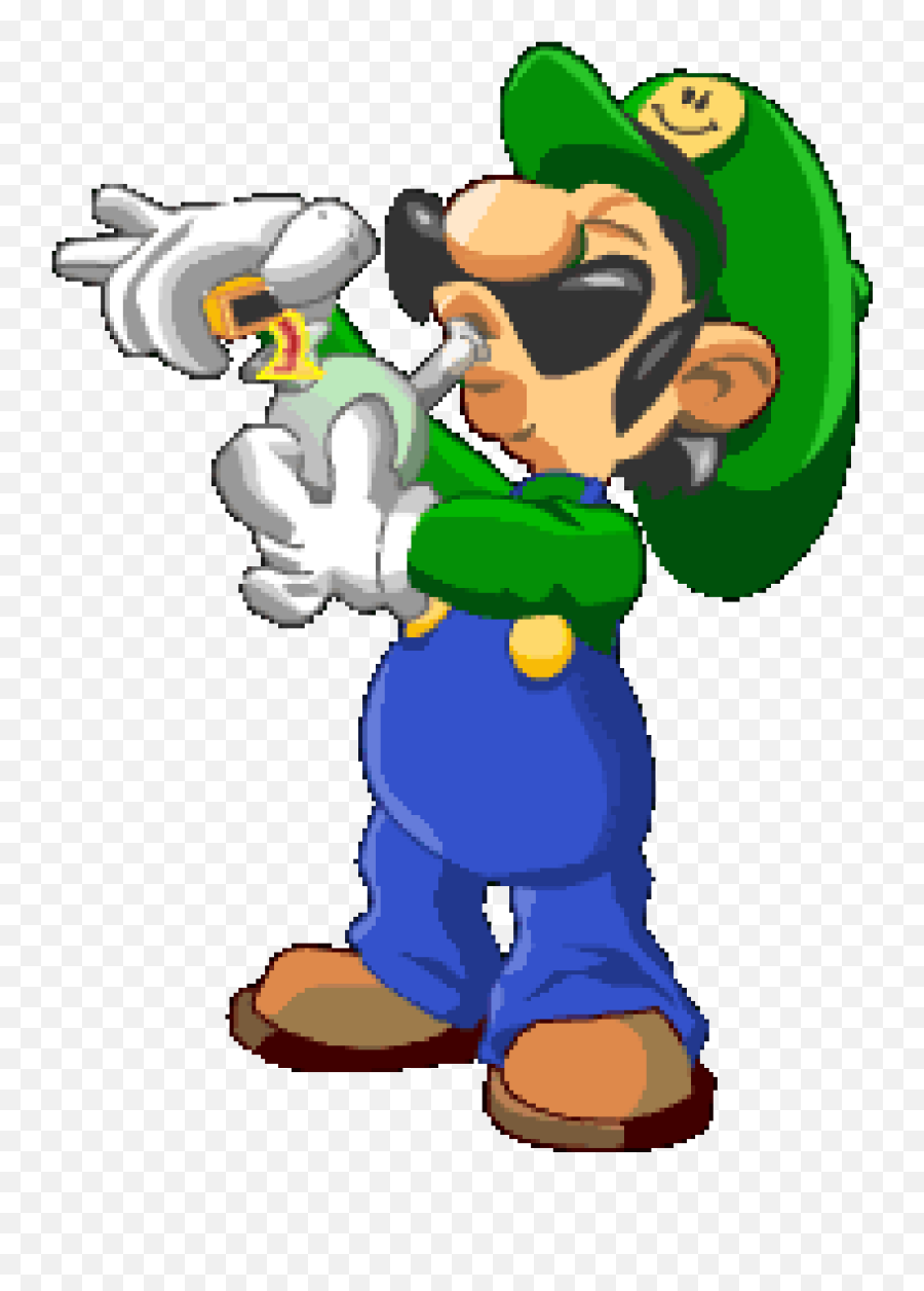 Luigi Marihuana Clipart - Luigi Smoking Weed Emoji,Luigi Transparent