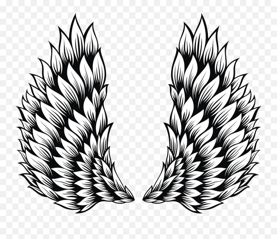 Big Angel Wings Transparent - Clipart World Angel Wings Royalty Free Vector Image Vectorstock Emoji,Angel Wings Clipart Black And White