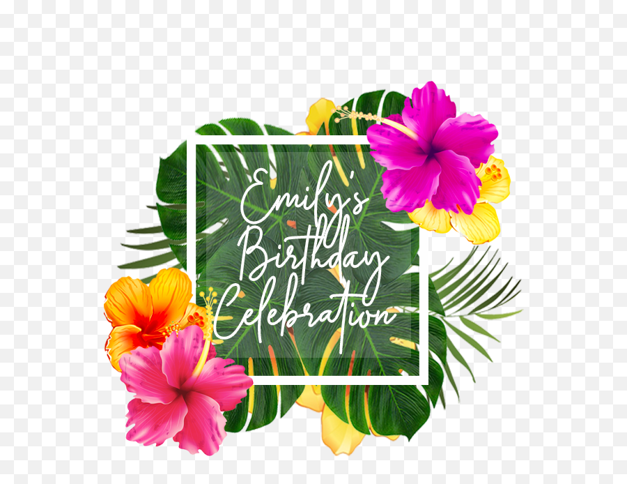 Emilys Birthday Logo - Floral Emoji,Birthday Logo