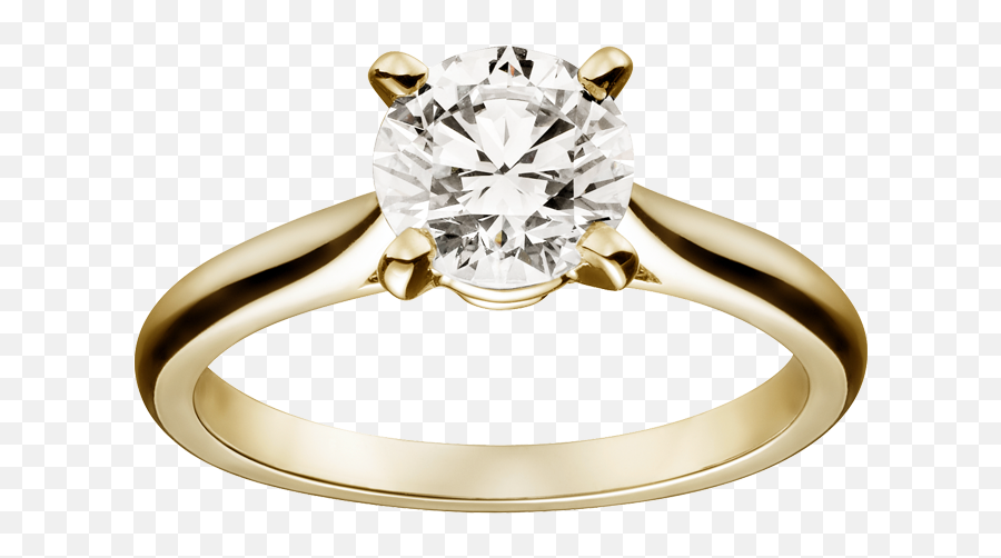 Cartier Solitaire 1895 Yellow Gold Engagement Ring - Gold Anillo De Compromiso Marca Cartier Emoji,Engagement Rings Clipart