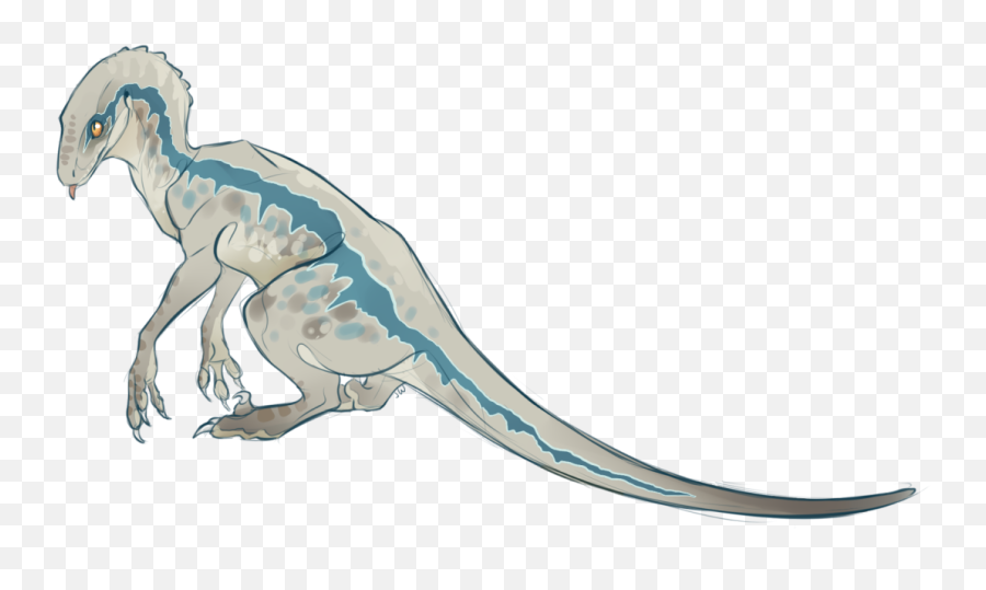 Art Dinosaur Blue Jurassic Park Velociraptor Jurassic - Dinosaur Art Blue Feathers Emoji,Jurassic World Clipart