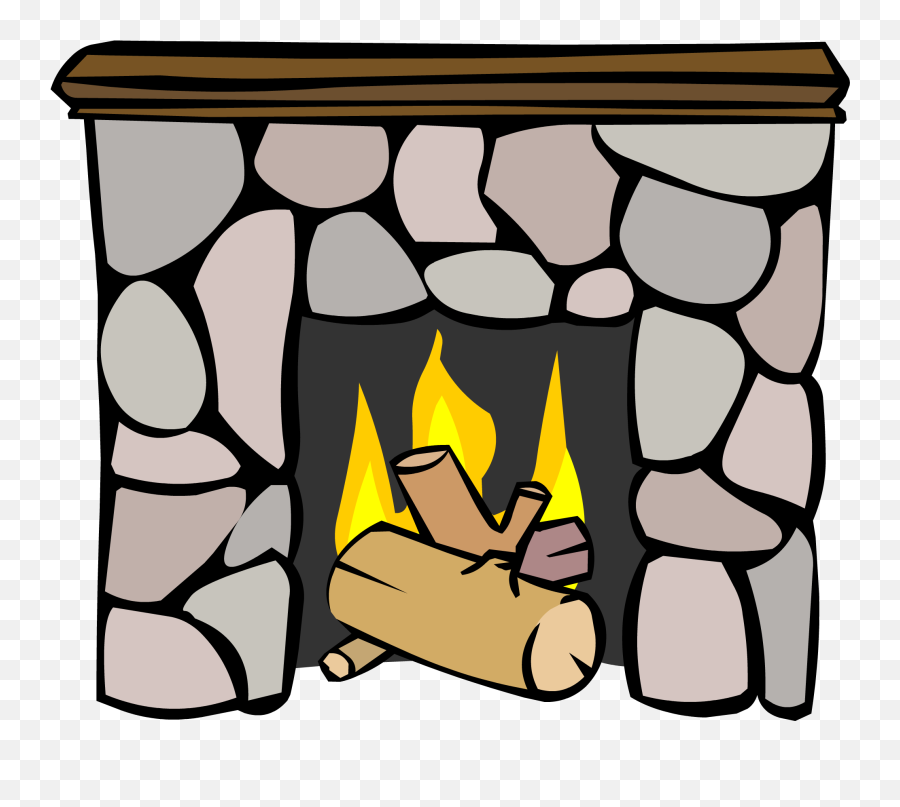 Fireplace Clipart Chimenea - Stone Fireplace Clipart Png Stone Fireplace Clipart Emoji,Fireplace Clipart Black And White