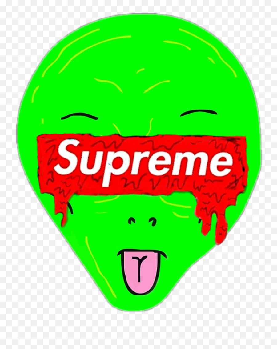Supreme Alien Ripndip Ripndip Sticker - Supreme Box Logo Yellow Png Emoji,Ripndip Logo