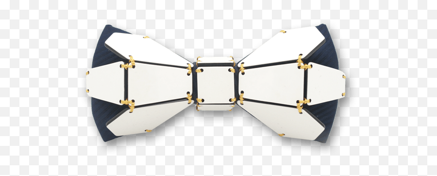 Download Geometry Flower In Gold Line Blue White Bow Tie Emoji,White Bow Png