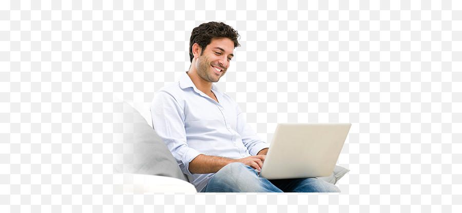 Download Laptop With Man Png - Man With Laptop Png Png Image Emoji,Happy Man Png