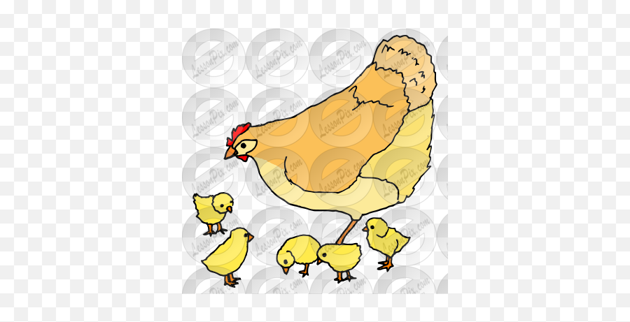 Hen And Chicks Picture For Classroom Therapy Use - Great Emoji,Baby Chick Clipart
