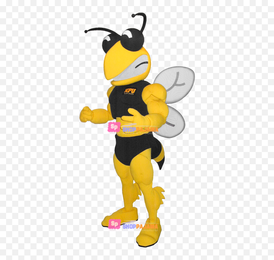 Raging Muscle Bee Of Combat Troop Mascot Costume Emoji,Yellow Jacket Clipart