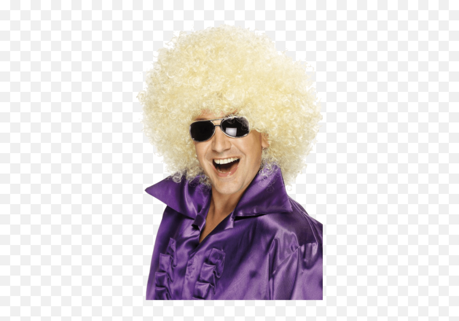 Download Big Blonde Afro Wig - Blonde Afro Transparent Background Emoji,Afro Png