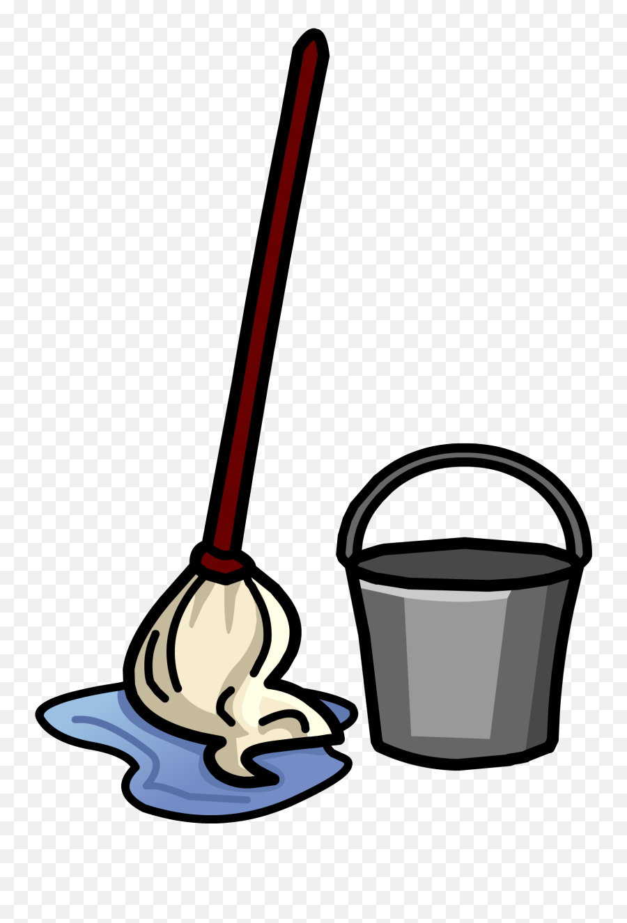 Bucket Broom Janitor Cleaning Ucket - Clip Art Mop And Bucket Emoji,Mop Clipart