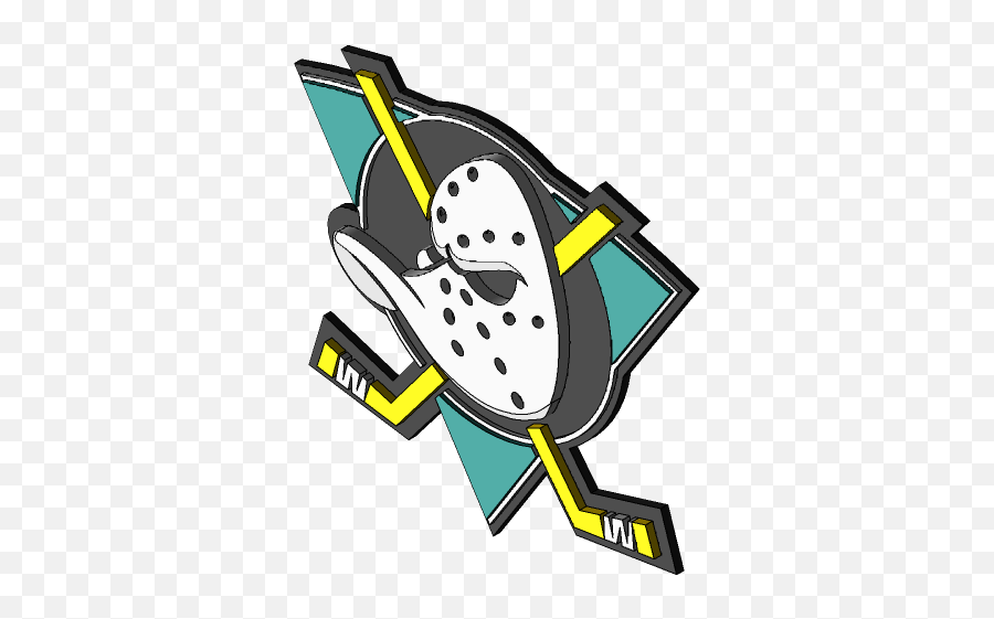 Anaheim Ducks Throwback 3d Cad Model Library Grabcad - Dot Emoji,Anaheim Ducks Logo