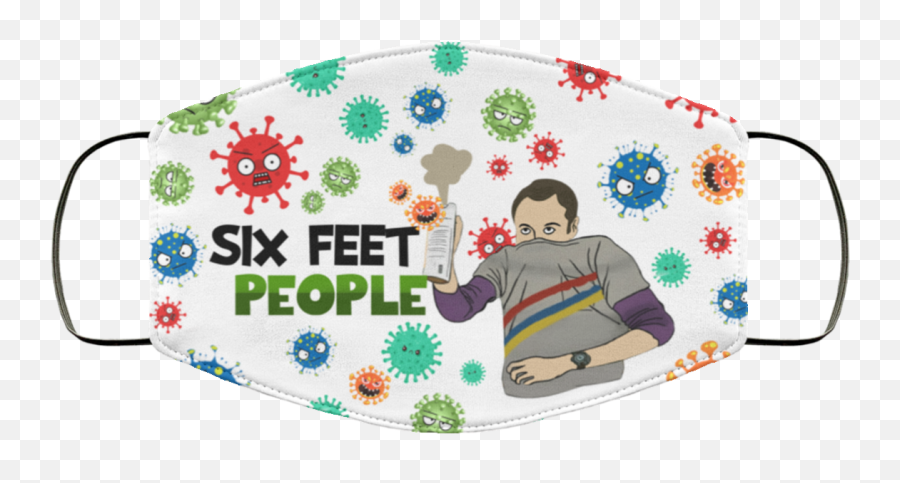 Free Shipping - The Bigbang Theory Sheldon Six Feet People And The Flu Face Mask Sma 2 Banguntapan Emoji,Big Bang Theory Logo