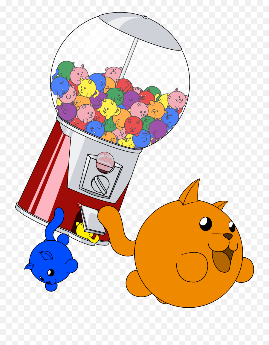 Cat Gumball Machine Sadayoshi - Gumball Machine Emoji,Gumball Machine Clipart