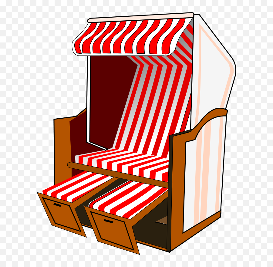 Red Beach Chair Clipart - Clipart Strandkorb Emoji,Beach Chair Clipart