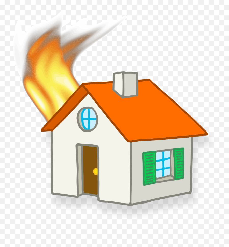 House Clip Art - Cartoon Houses On Fire 1181x1181 Png Fire House Clipart Transparent Background Emoji,Cartoon Fire Png