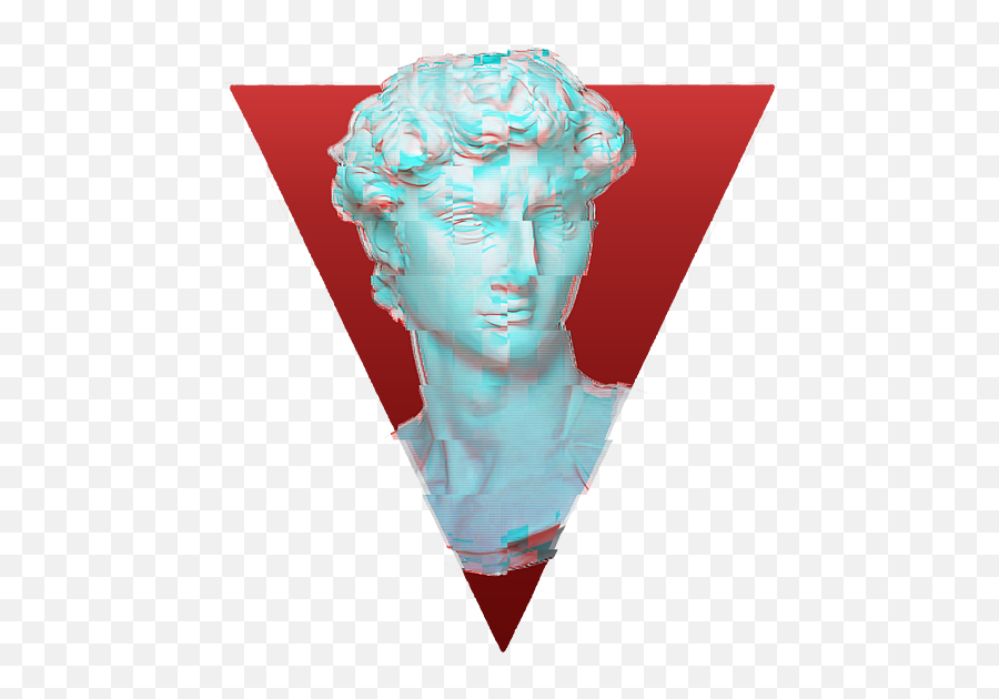 Aesthetic Greek Bust Gift Vaporwave - Vaporwave Greek Statue Emoji,Glitch Effect Png