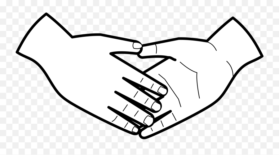 Holding Hands Clipart Hd Png Download - Black And White Helping Hands Clipart Emoji,Hand Clipart Black And White