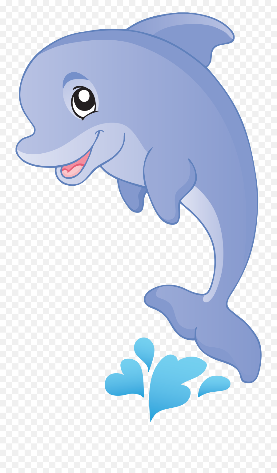 Fish Cartoon Aquatic Animal Clip Art - Dolphin Ocean Animals Clipart Emoji,Sea Animals Clipart