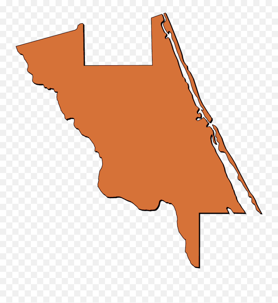Volusia County Clipart Style Maps In 50 Colors - Volusia County Florida Outline Emoji,Pumpkin Outline Clipart