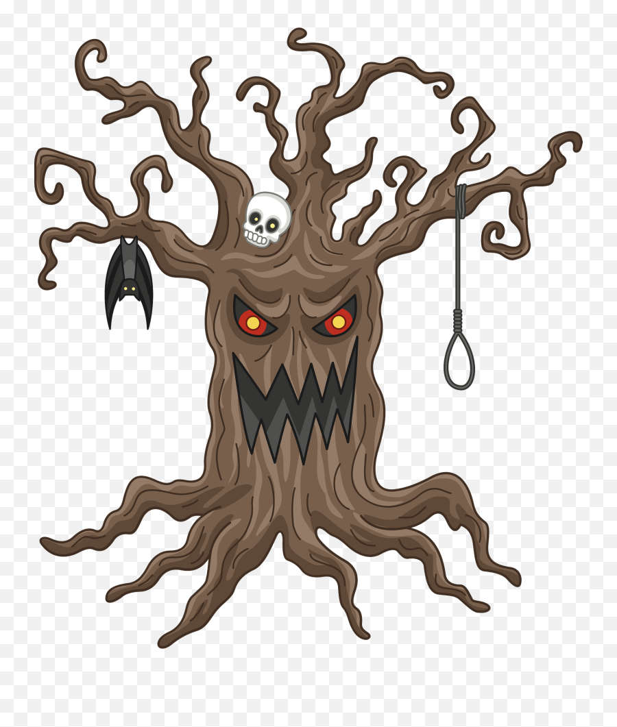 Haunted Tree Clipart - Haunted Trees Clipart Emoji,Tree Clipart