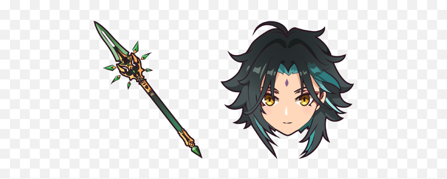 Genshin Impact Xiao And Primordial Jade Winged - Spear Cursor Emoji,Spear Transparent