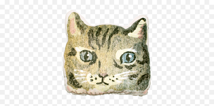 Yellow Cat Face Pillow Emoji,Cat Face Transparent