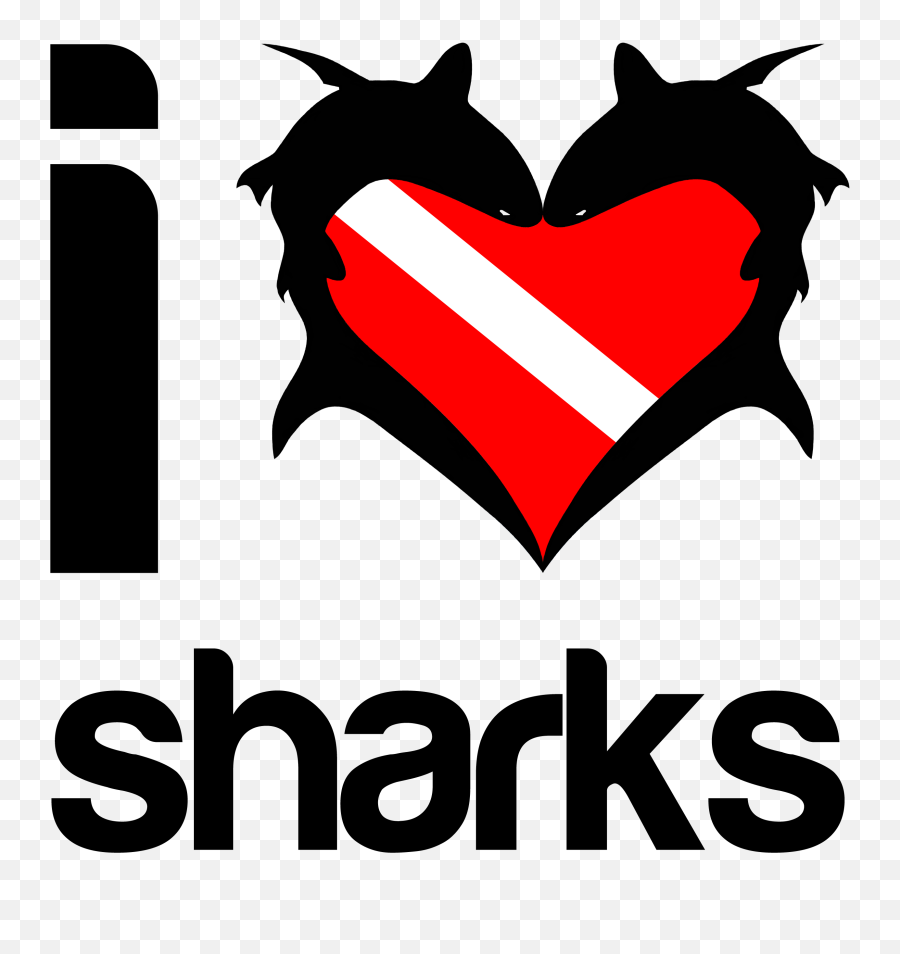 T Shirt Design Png - I Love Sharks Tshirt Design Clipart Emoji,Decoration Clipart