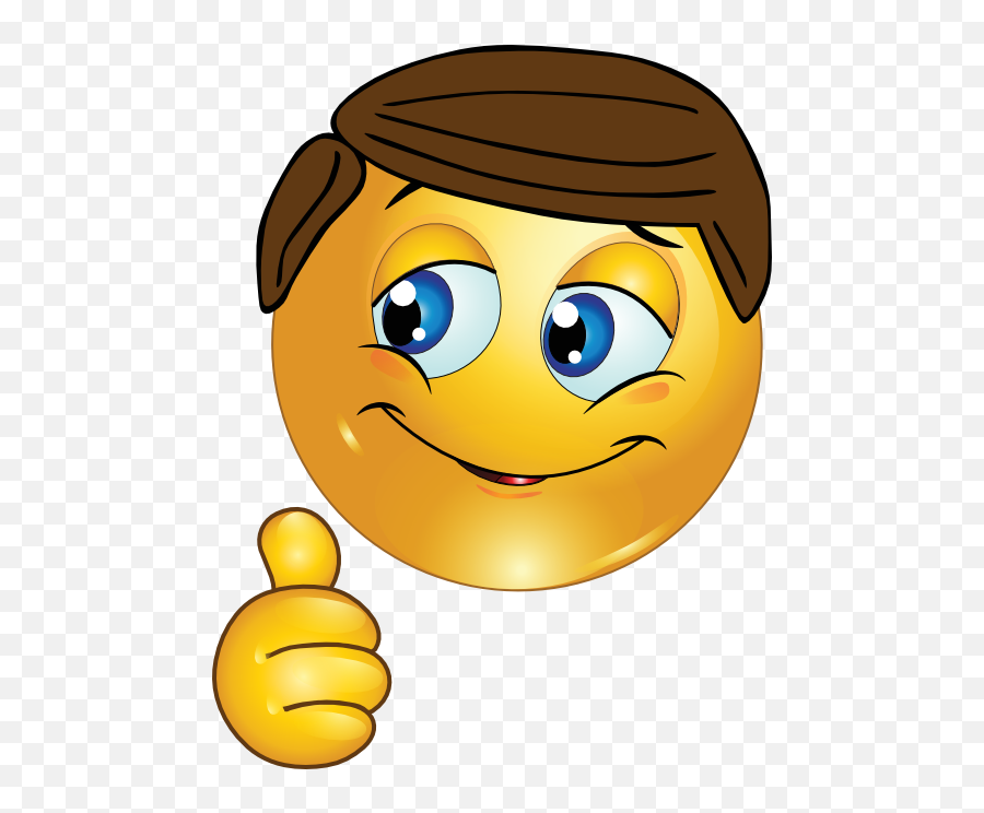 Thumbs Up Smiley Face Emoticon Clipart - Boy Emoticons Emoji,Smiley Faces Clipart