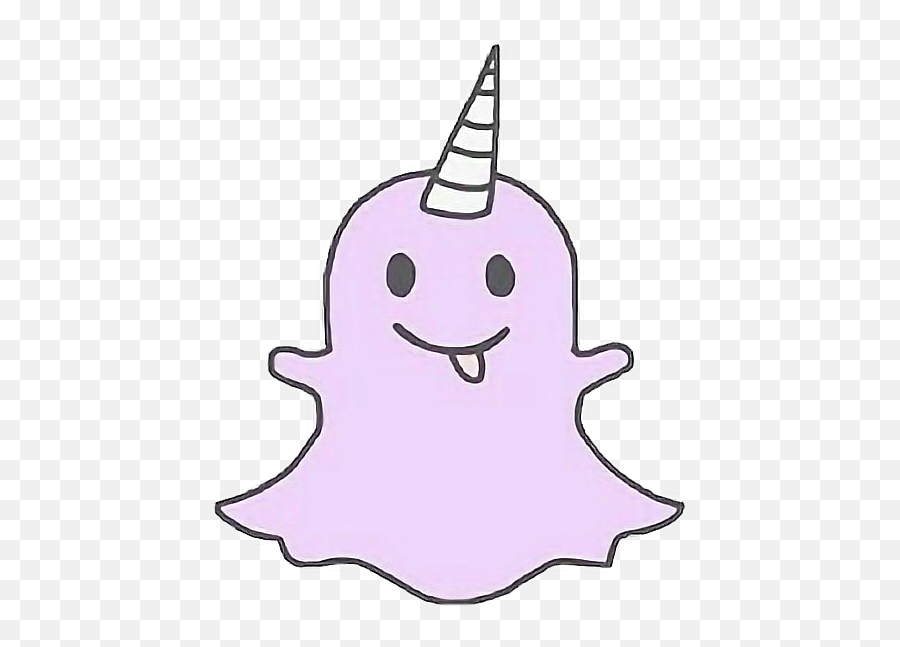 Purple Cute Kawaii Unicorn Ghost Snapchat Tongue Tumblr Emoji,Snapchat Clipart
