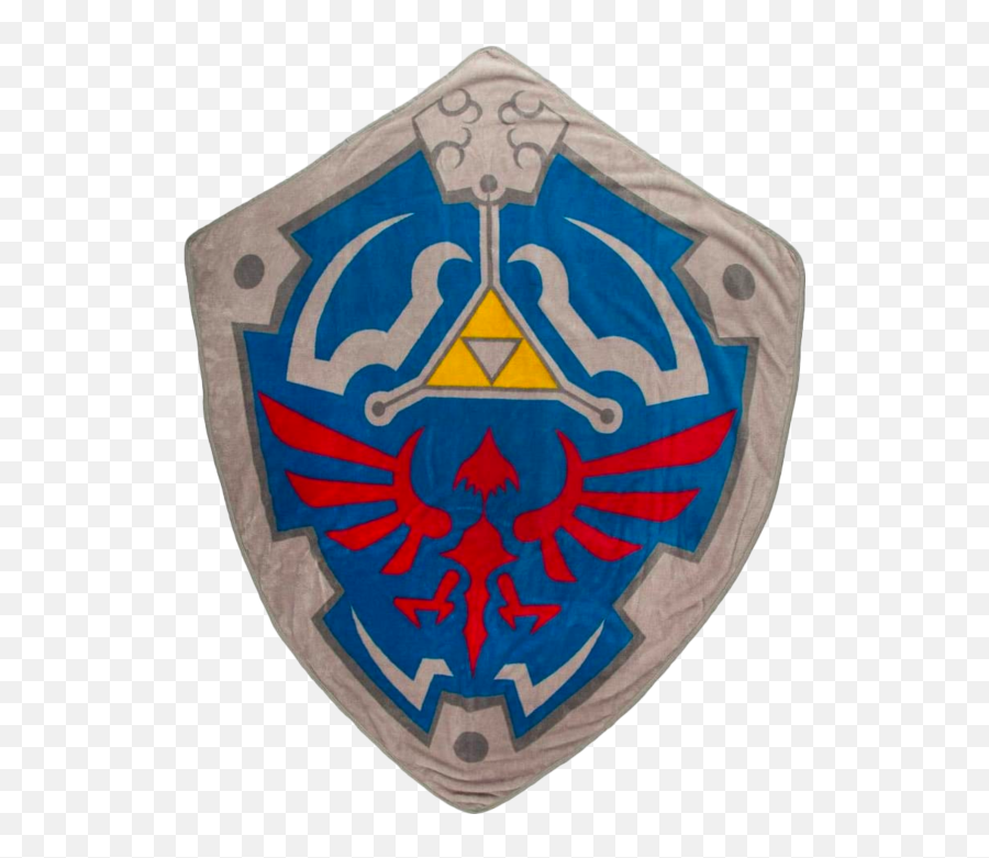 The Legend Of Zelda - Hylian Shield Fleece Throw Blanket Picnic Rug Emoji,Hylian Shield Png