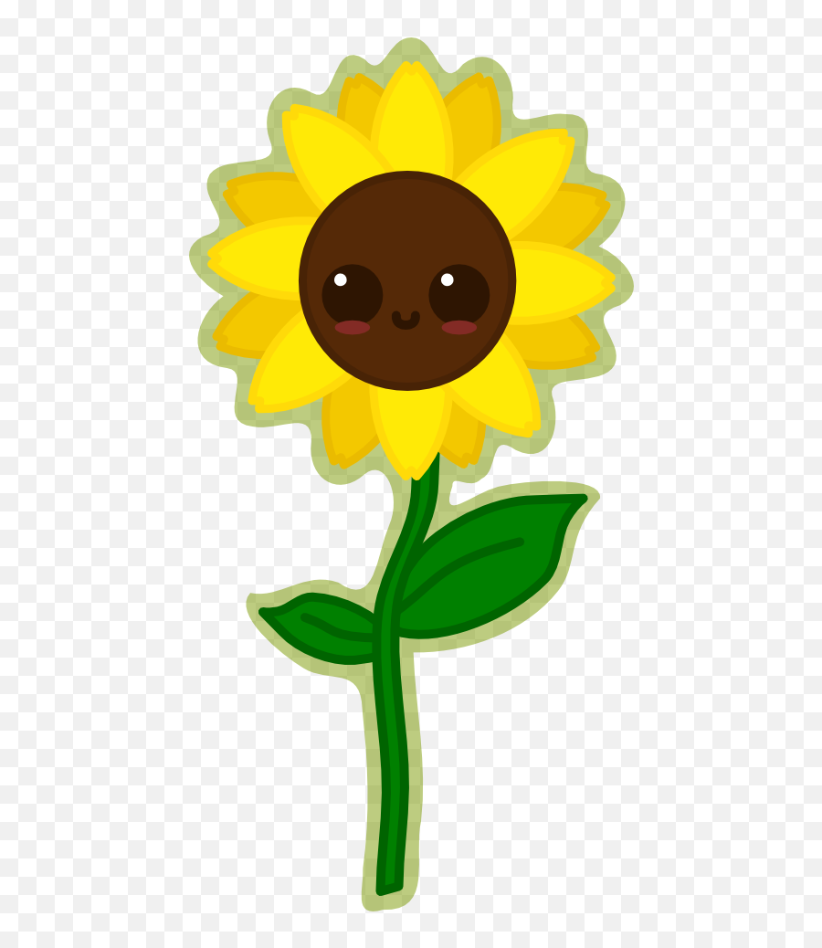 Pin By On Jubchay Paper Flower - Kawaii Dibujos De Girasoles Kawaii Emoji,Sunflower Png