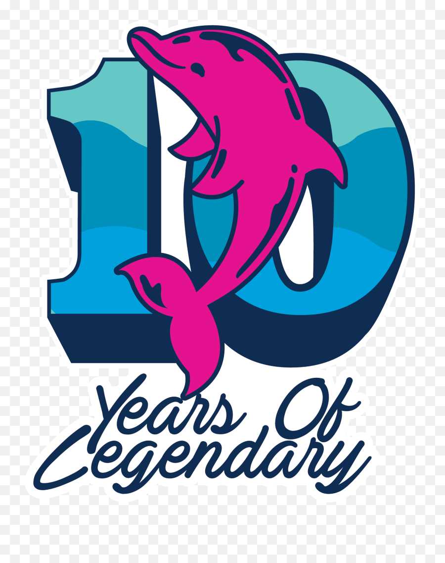 10 Years Of Pink Dolphin - Pink Dolphin Brand Art Emoji,Dolphin Logo