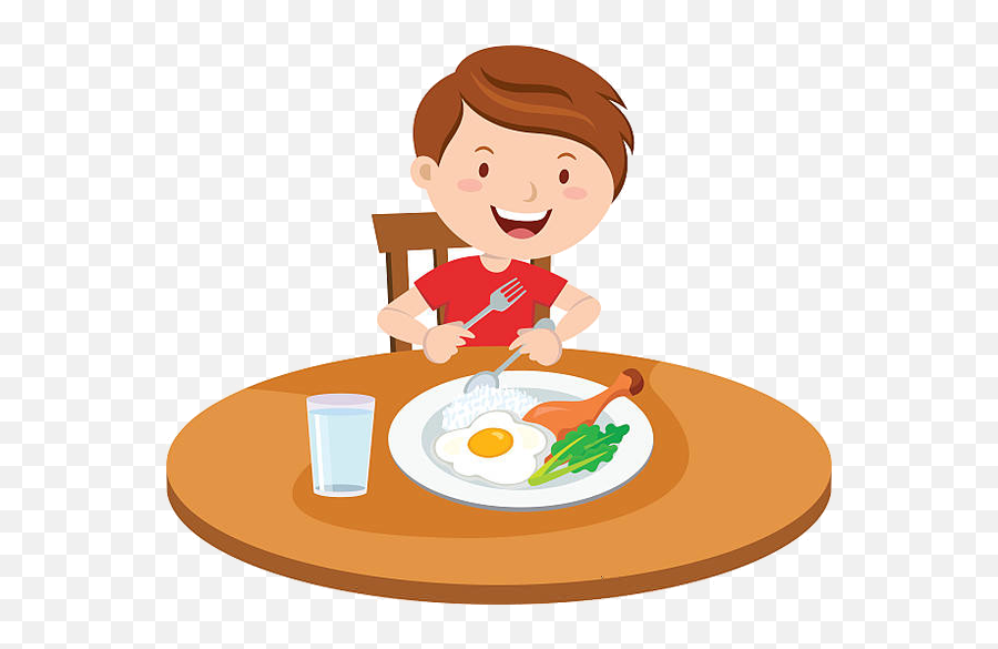 Breakfast Png Freeuse Library - Eating Kid Clip Art Emoji,Breakfast Clipart