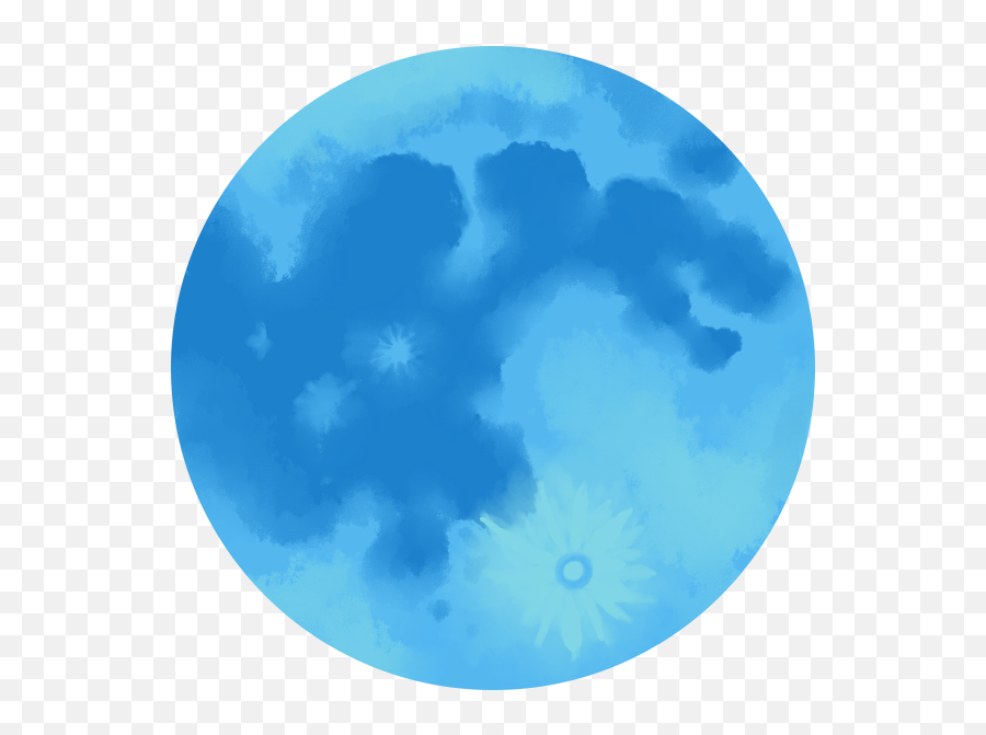 Blue Moon Png - Blue Full Moon Cartoon Emoji,Blue Moon Png