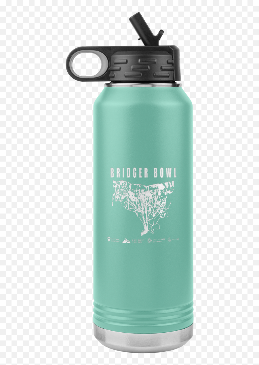 Bridger Bowl Montana Ski - Water Bottle Emoji,Transparent Water In Montana