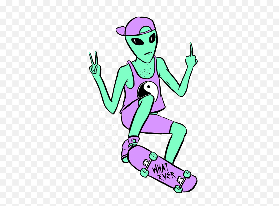 Free Download Png Alien Transparent Png Rad Wavves 415x604 - Alien Skate Emoji,Alien Transparent Background