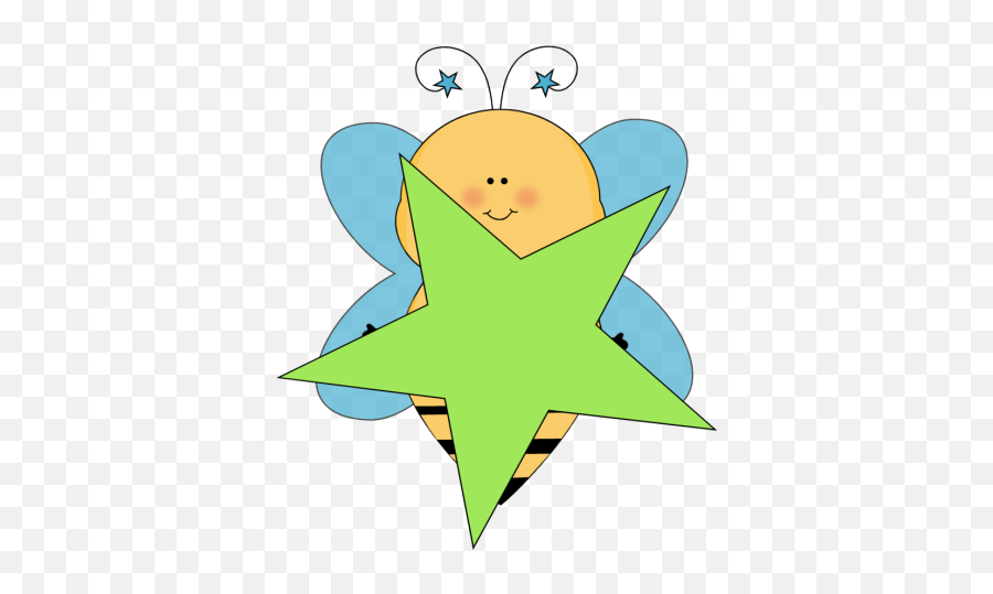 Cute Bee Clipart - Bee With Star Clipart Emoji,Bee Clipart