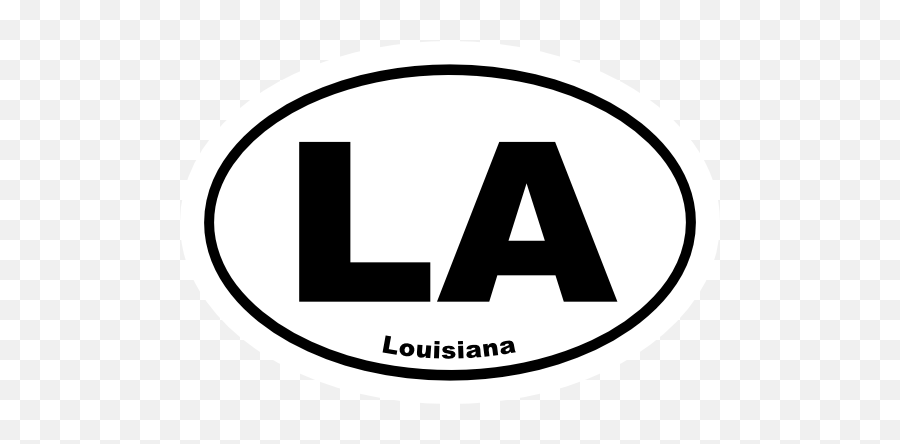 Louisiana La Oval Sticker - Dot Emoji,Louisiana Clipart