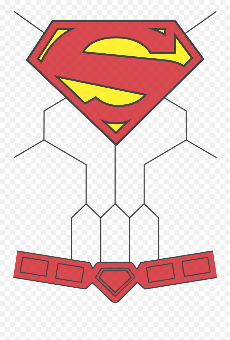 Superman - New 52 Torso Tshirt Emoji,Superman Logo Drawings