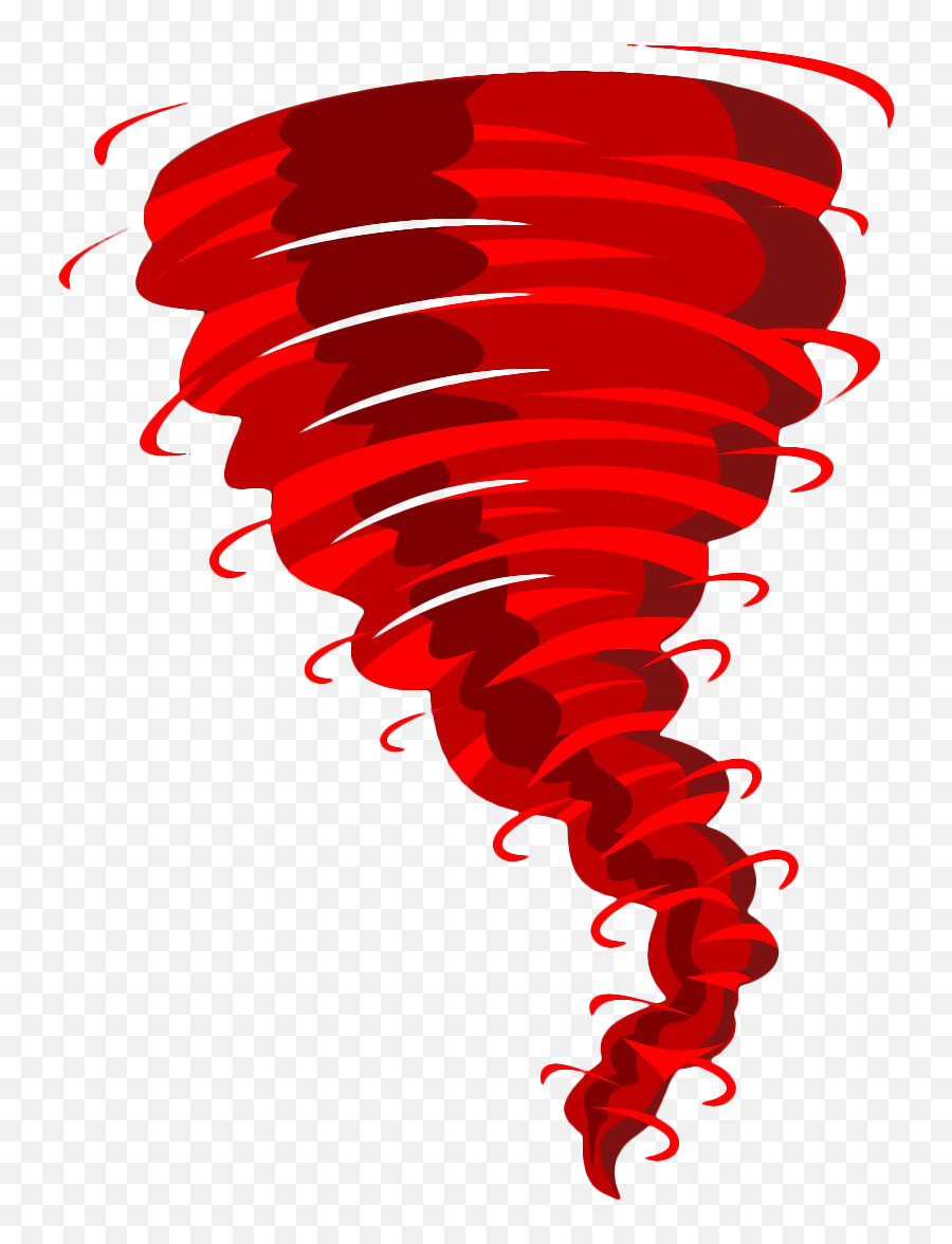 Tornado Clip Art - Hand Painted Red Hurricane Png Download Red Tornado Clipart Emoji,Hurricane Clipart