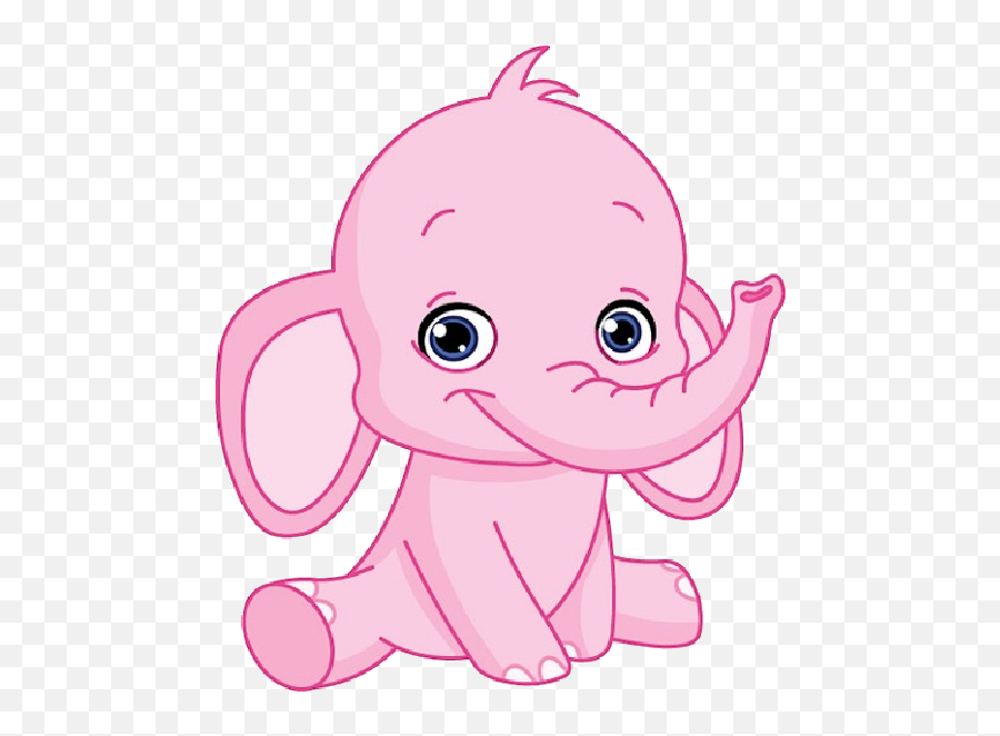 Baby Elephant Cute Elephant Cute Baby - Clipart Cute Pink Elephant Emoji,Elephant Clipart