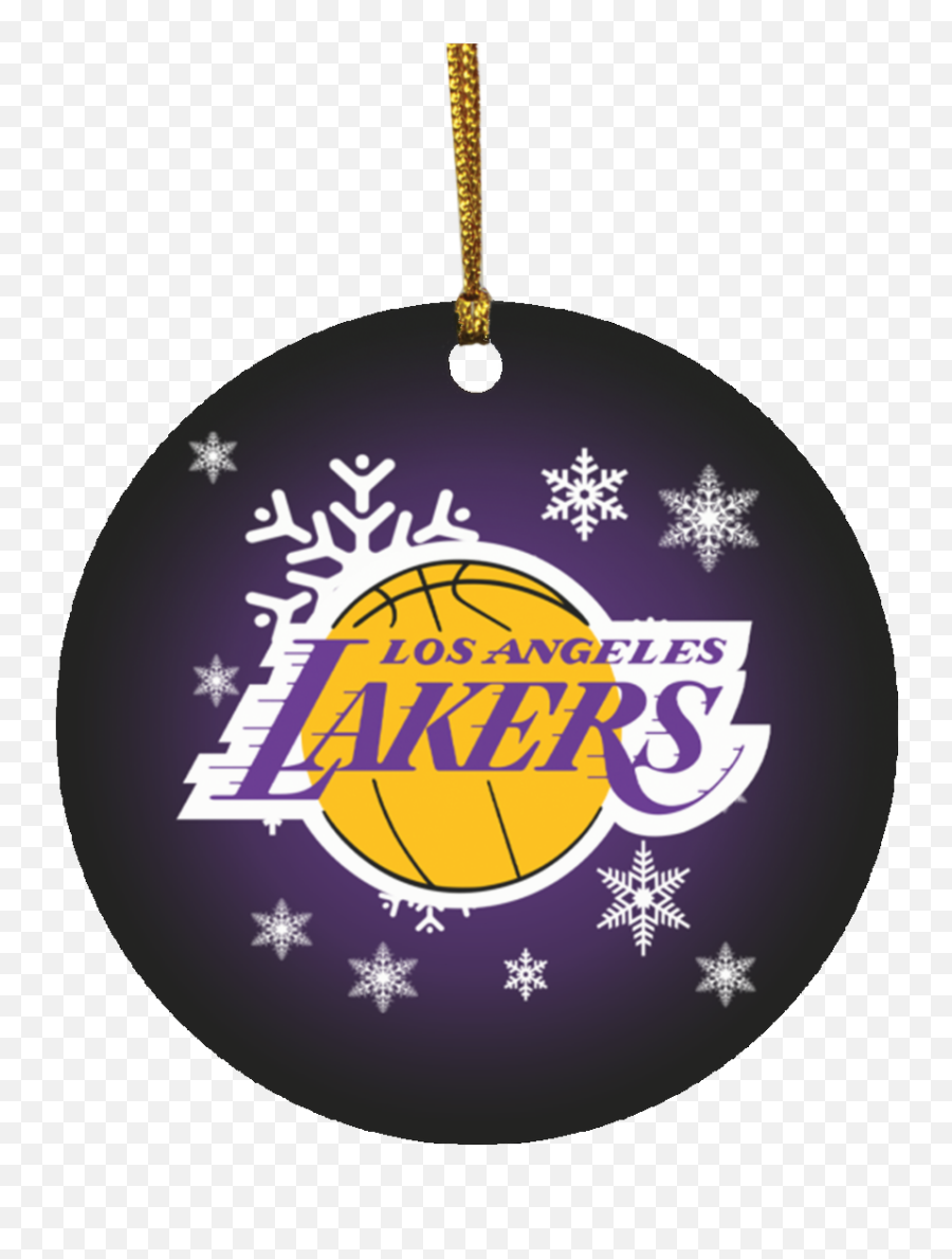 Los Angeles Lakers Merry Christmas Circle Ornament Emoji,Christmas Ornament Transparent