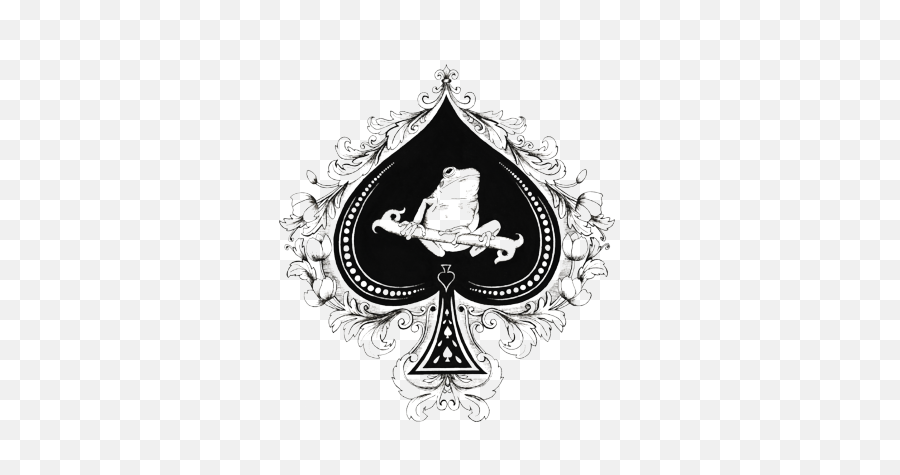 Ornate Ace Of Spades - Ace Card In A Deck Full Size Png Emoji,Ace Of Spades Transparent