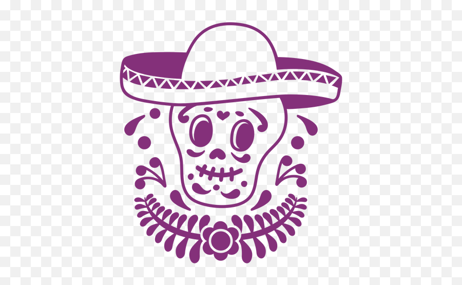 Mexican Skull Papel Picado Sombrero Transparent Png U0026 Svg Vector Emoji,Sombrero Transparent Background