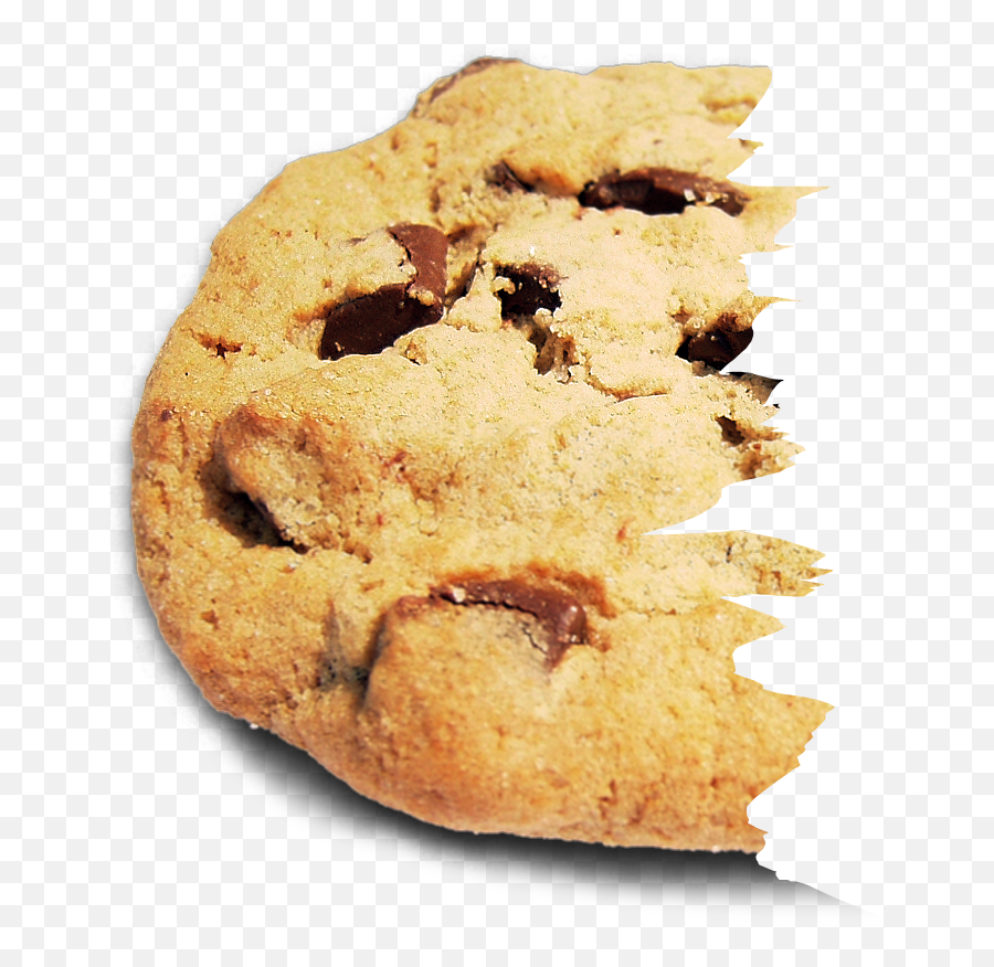 Choco Chip Cookie Half - Half Of A Cookie Png Emoji,Cookies Png