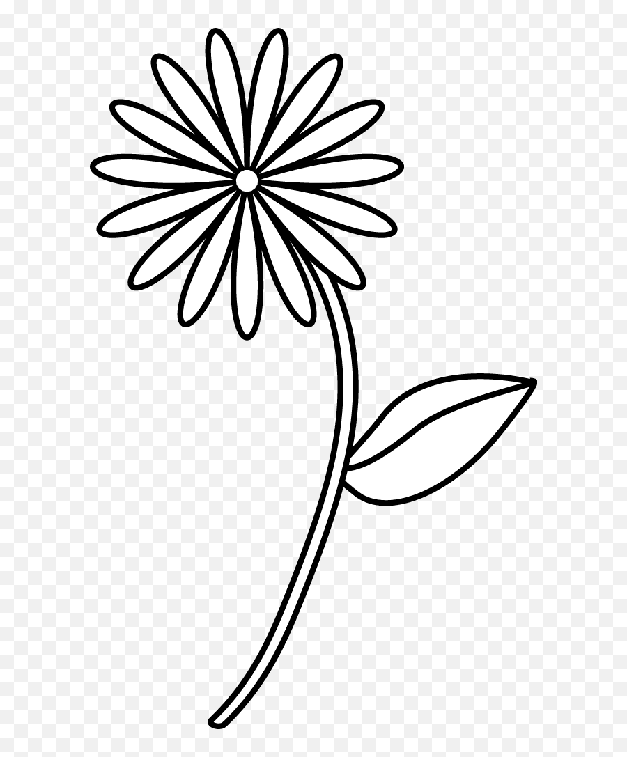 Library Of Flower Stem Png Library Stock Black And White Png - Flower With Stem Clip Art Black And White Emoji,Flower Clipart Black And White