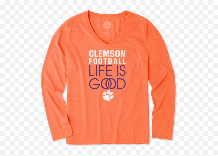 Clemson Tigers Infinity Football - Long Sleeve Emoji,Clemson Football Logo