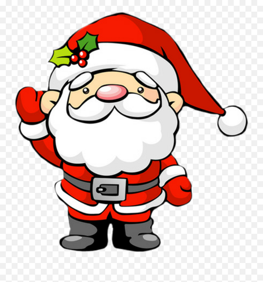 Santaclaus Sticker - Cartoon Santa Claus Chimney Clipart Santa Claus Sticker Png Emoji,Santa Transparent